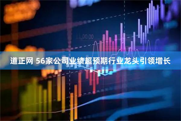 道正网 56家公司业绩超预期行业龙头引领增长